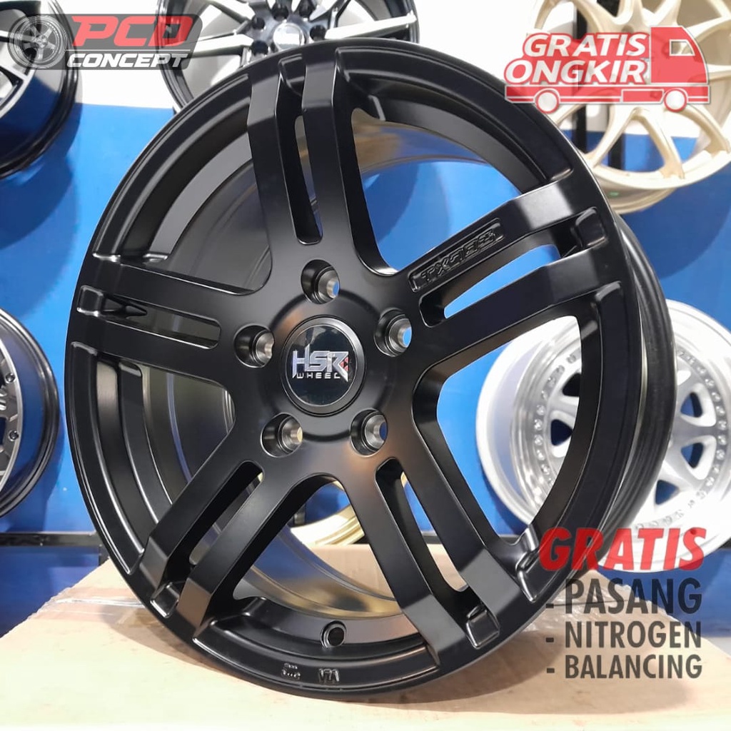 VELG MOBIL MURAH R15 LUXIO,GRAND-MAX,INNOVA,RUSH TERBARU HSR TX-703 R15 LEBAR 7 INCI HITAM