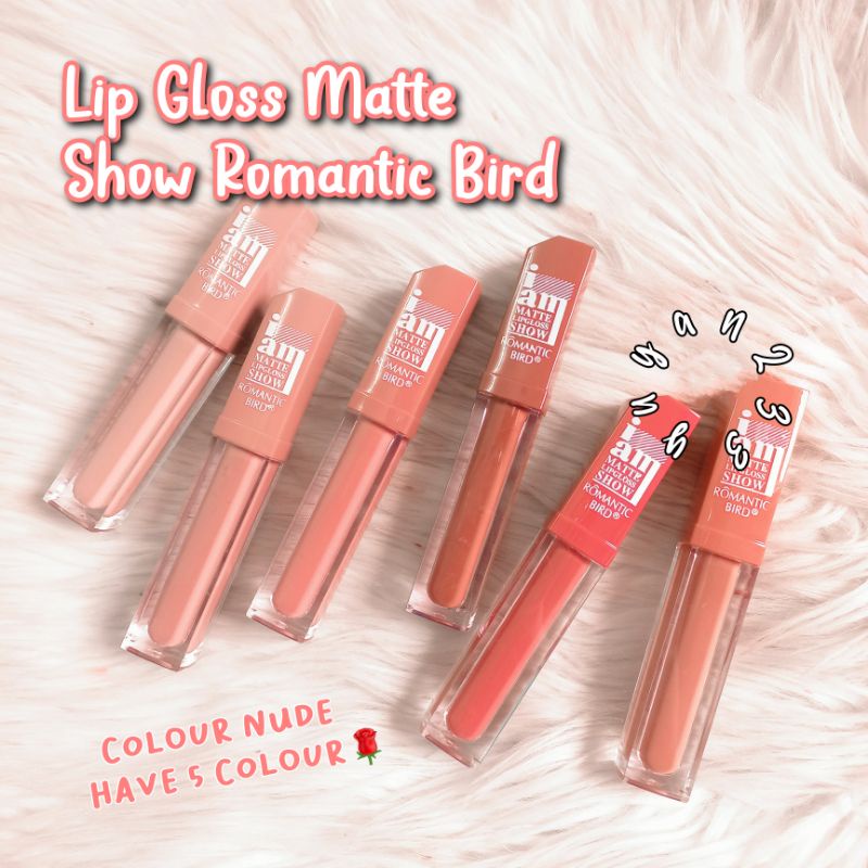 PROMO PER 6 PCS!!LIP GLOSS NUDE MATTE ROMANTIC BIRD RB203L