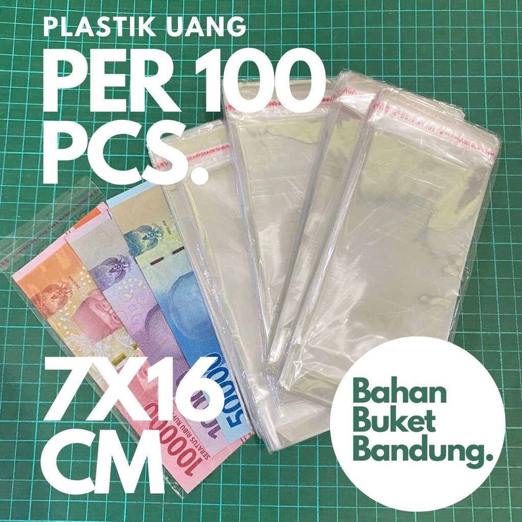Jual Plastik Uang Buket Per 100 Pcs Murah Ukuran 7x16cm | Shopee Indonesia
