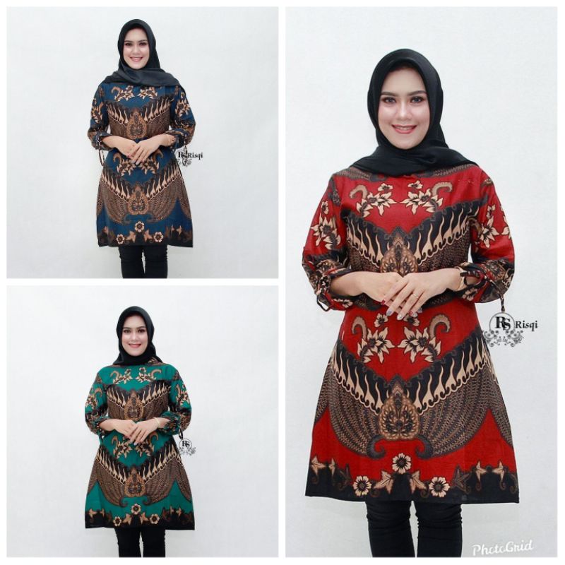 tunik batik asli pekalongan homemade motif garuda M L XL XXL
