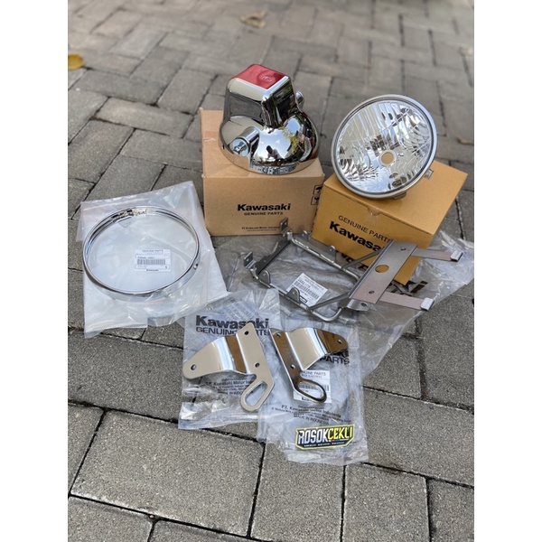 REFLEKTOR LAMPU BULAT NINJA SS R OLD ORIGINAL SET