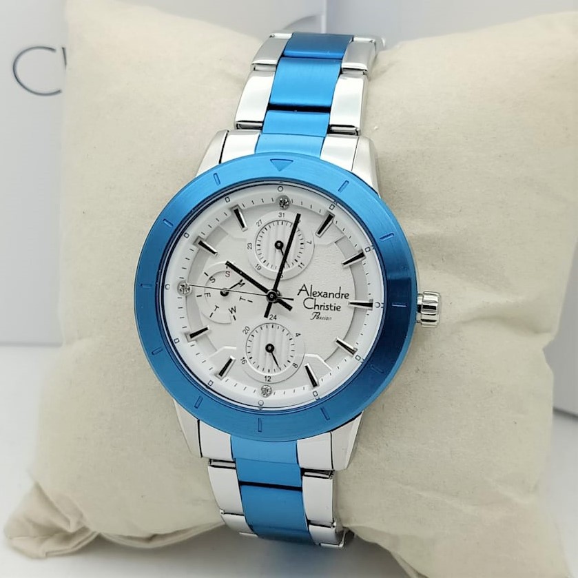 Alexandre Christie AC 2823 Silver Blue Ladies