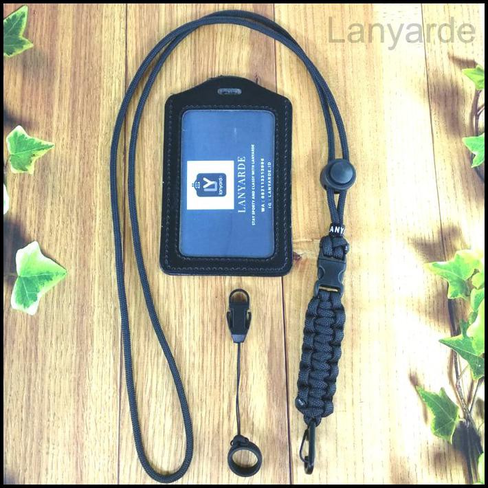 

4258 Lanyard Cobra Buckle Name Tag Id Card Holder Tali Leher Kartu