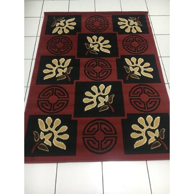 karpet permadani kode 162014 ukuran 115x155 bordeaux