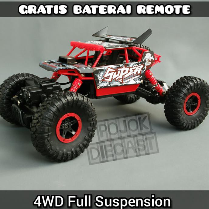 Mobil Remote Kontrol OFF ROAD 4WD 2.4Ghz Mainan RC Remot Control - Hitam