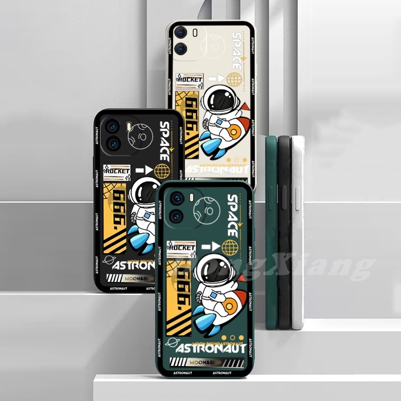 Soft Case TPU Desain Astronot Luar Angkasa Untuk OPPO A17 A57 2022 Reno 8T A16 A16k A15 A54 A53 A12 A5S A7 A3S A11k A31 A52 A92 A94 A93 A37 F9 A1K 6c 5F