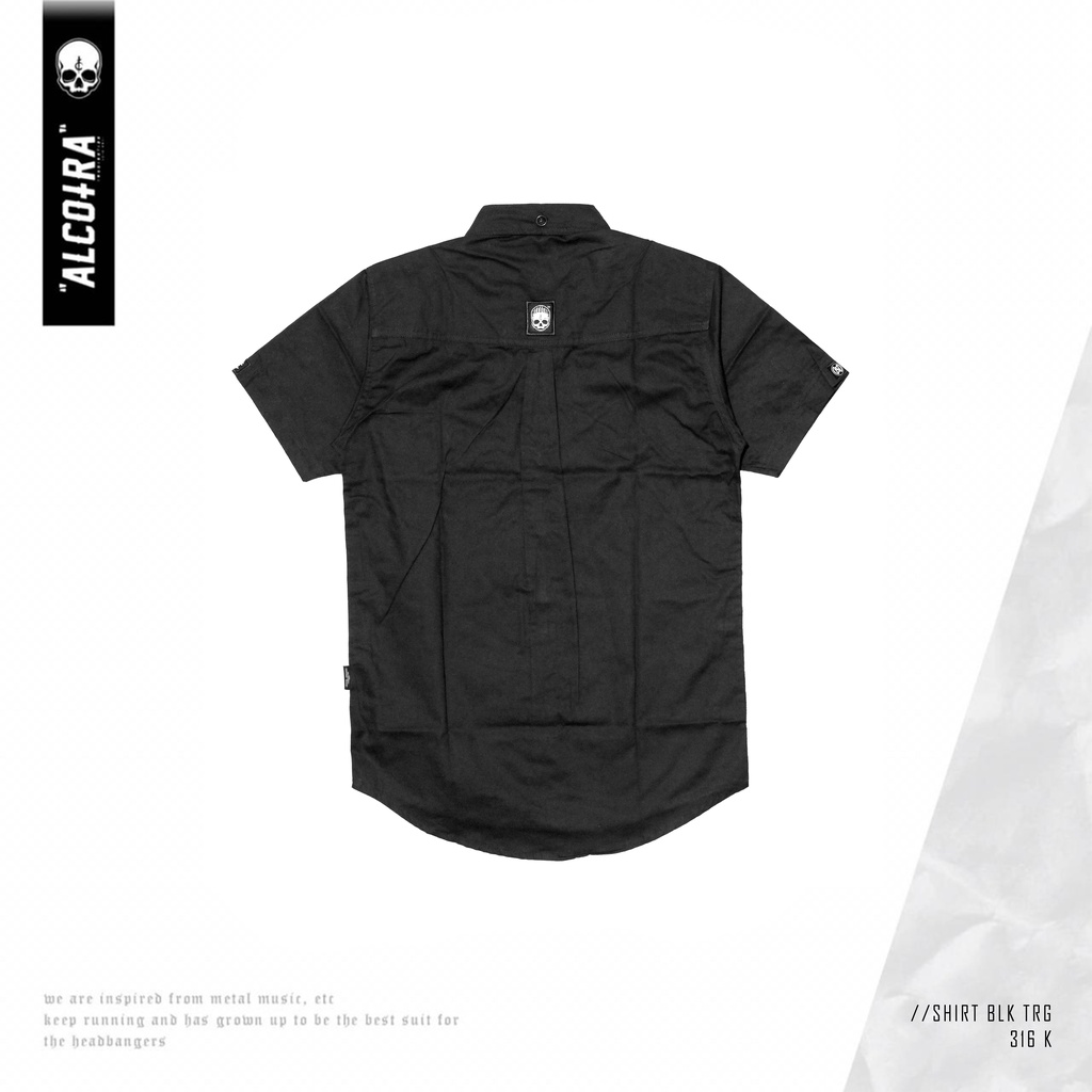 SHIRT BLK TRG // KEMEJA LENGAN PENDEK HITAM BARU