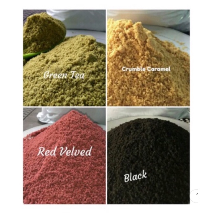 

Lakreiva Crumble Repack 100gr (Original,Coklat,Black, Matcha, Caramel, Red velvet)