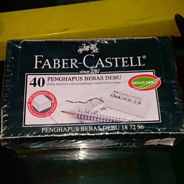 Penghapus bebas debu Faber Castell Putih Original / hapusan faber castell / pehapus faber castel / p