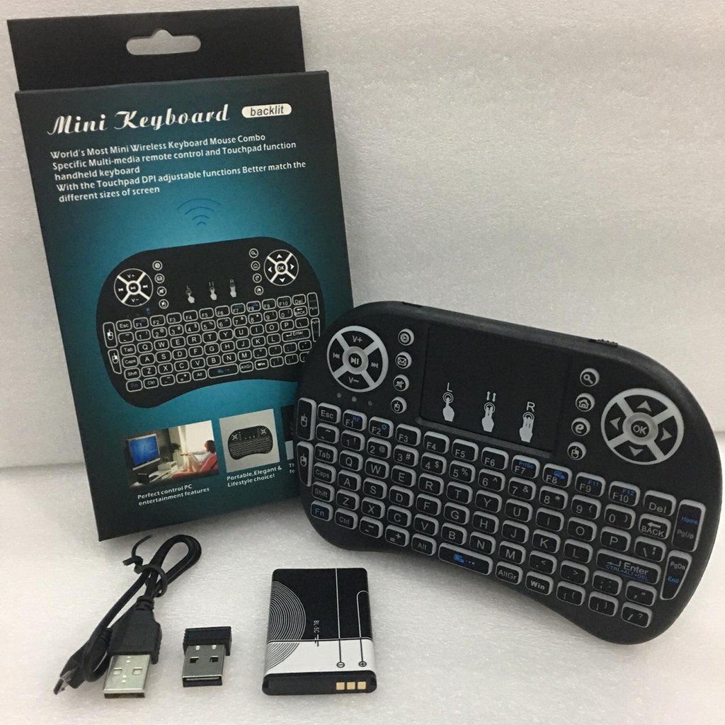 Mini Keyboard Wireless Backlit LED Murah / Mini Wireless Keyboard/ Mini Keyboard LED