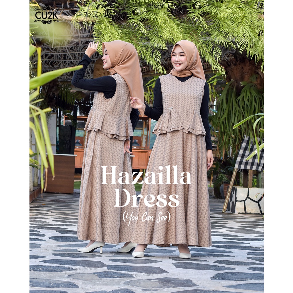 HAZAILLA DRESS CU2K // GAMIS WANITA // FASHION MUSLIMAH // GAMIS TERBARU