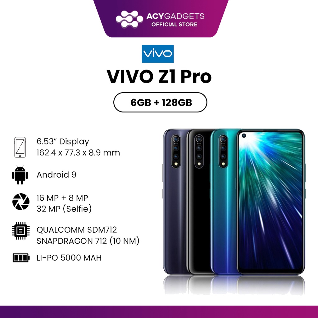 VIVO Z1 PRO 6/128 GB GARANSI RESMI VIVO