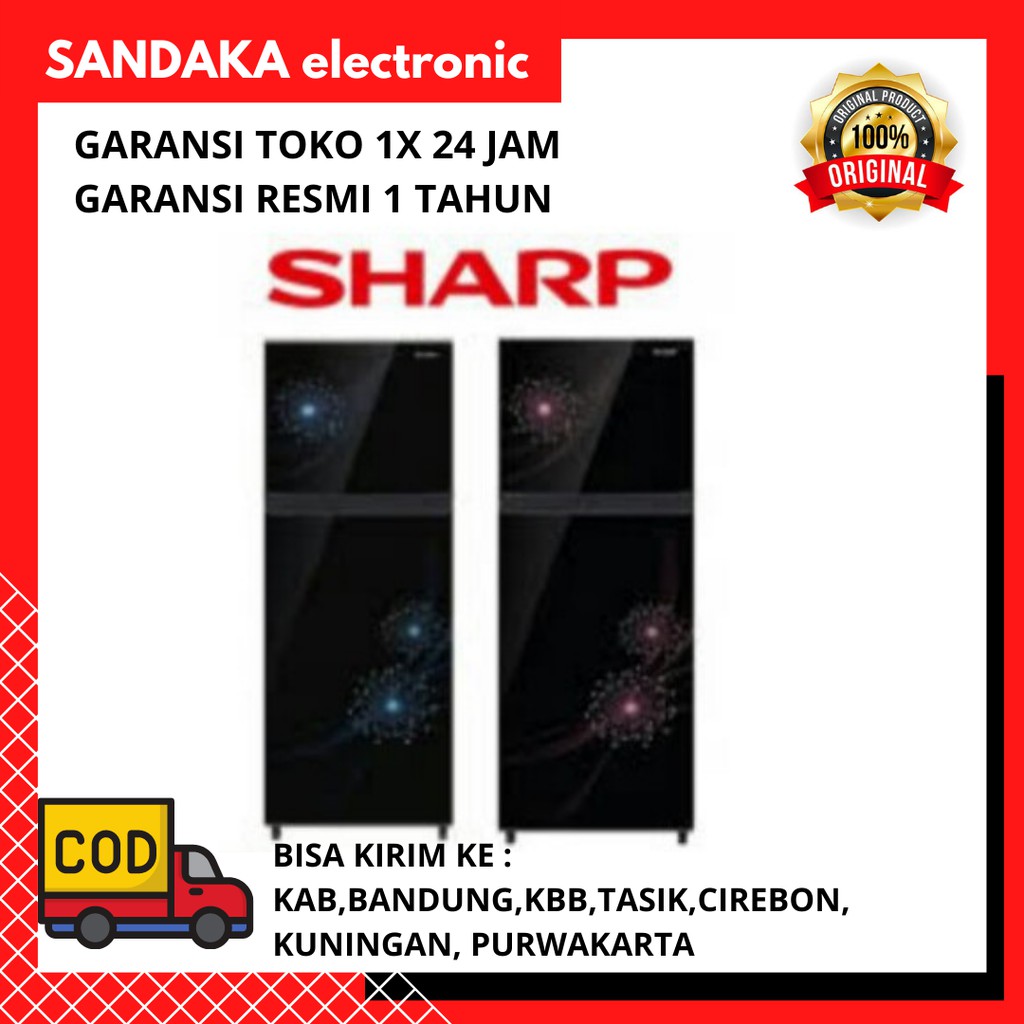 KULKAS SHARP 2 PINTU SJ237 SJ 237 MG DB BLUE DP PINK GARANSI RESMI