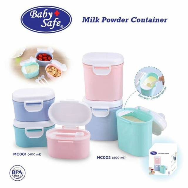 Baby Safe Milk Powder Container / Toples Susu Baby Safe MC001 MC002 (Tersedia varian ukuran dan warna)