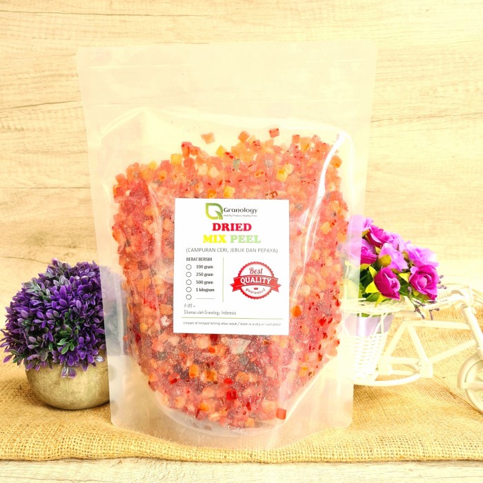 

Mix Peel 1 kilogram (Dried Papaya, Orange Peel & Cherry) by Granology