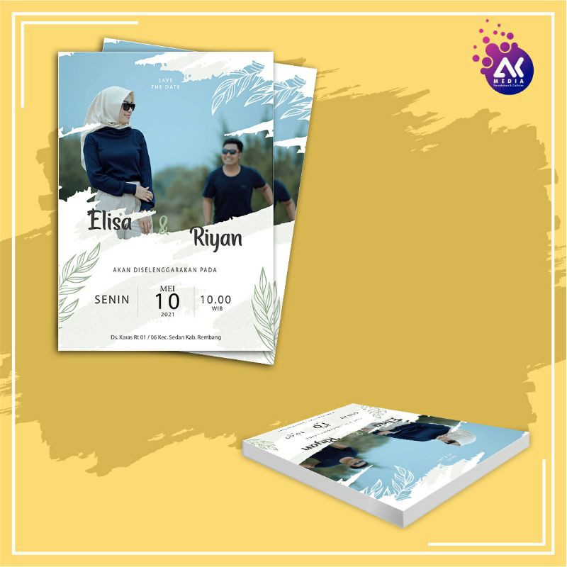 Undangan Pernikahan / kartu ucapan nikah / kartu nasi