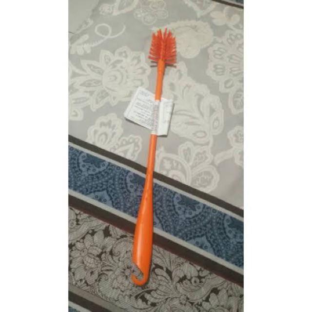 Sikat Botol , Atau Sikat Serbaguna Dengan Gagang  Warna Oranye 43cm, Penyikat Me551