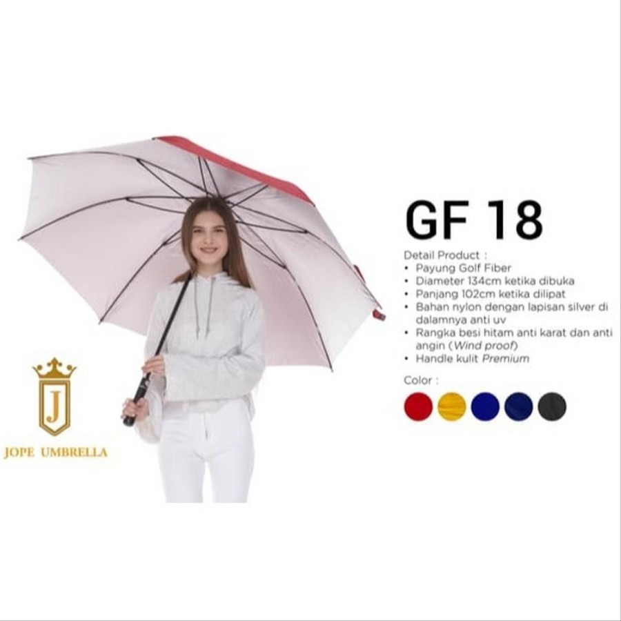 PAYUNG GOLF FULL FIBER OTOMATIS JAMIN BAGUS HIGH QUALITY |MERK JOPE UMBRELLA GF18