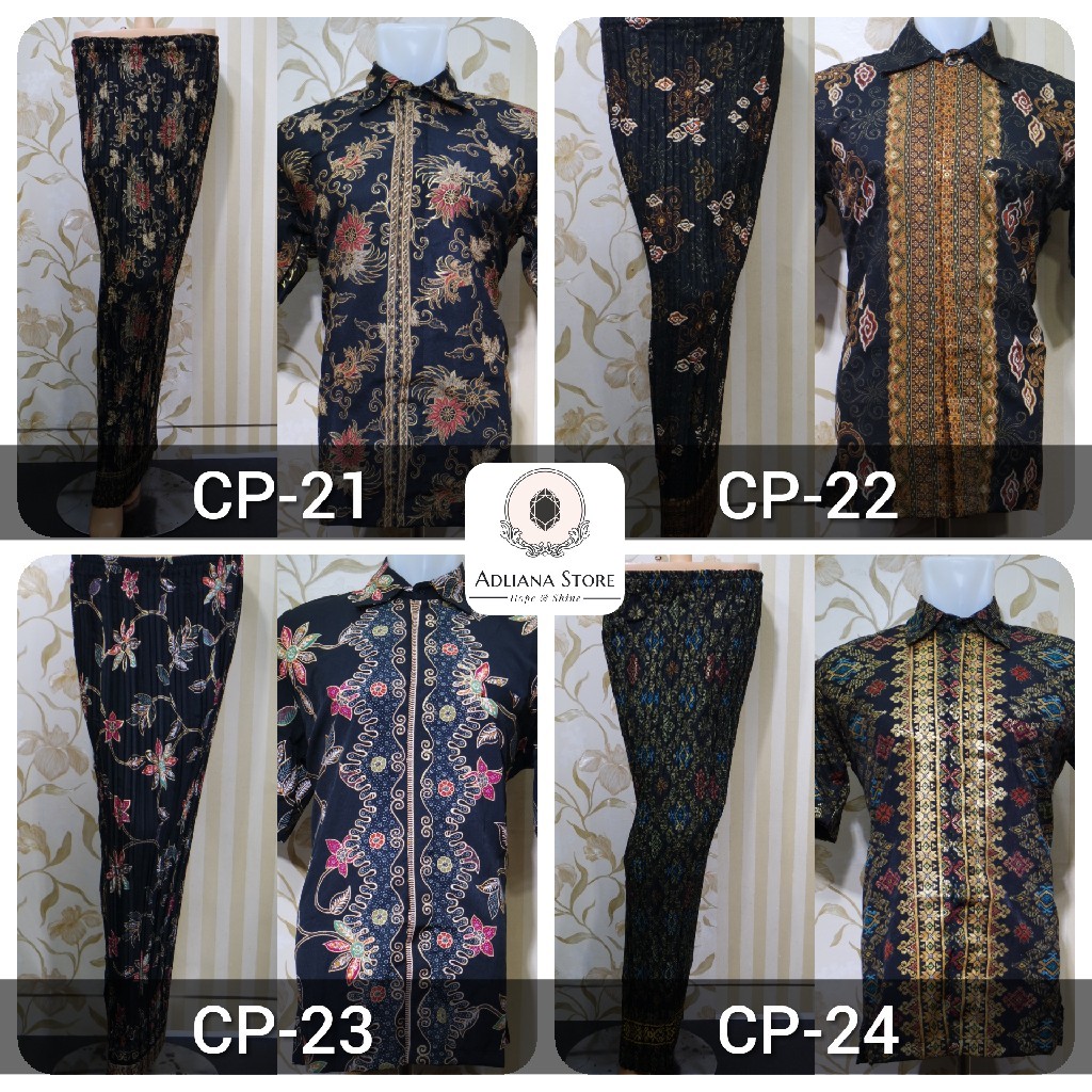 (COD)  Rok Plisket dan Kemeja Pria / Couple Plisket / Couple Batik / Batik Couple HANANIA KEBAYA COLLECTIONS