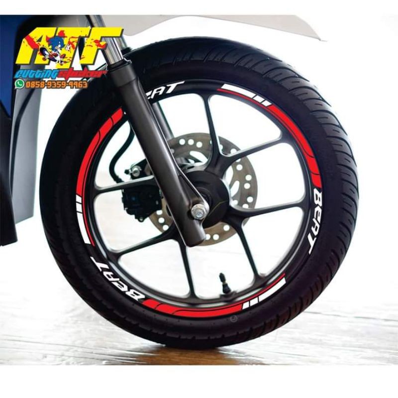 Lis velg motor beat sticker velg beat
