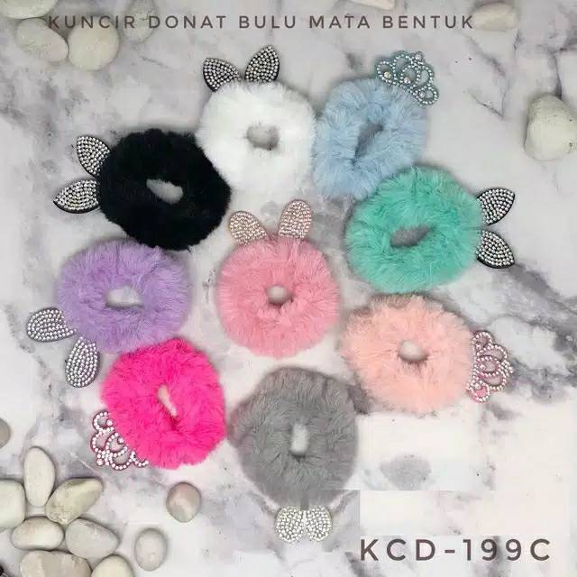 KUNCIRAN DONAT BULU BUNNY || KUNCIRAN DONAT PITA || KUNCIRAN DONAT BULU MOTIF MATA