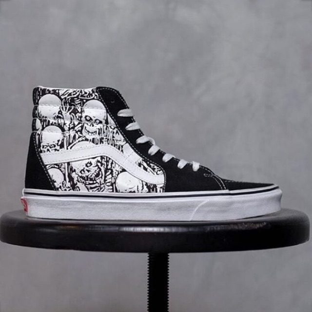 Vans Sk8 HI Forgotten Bones Black White