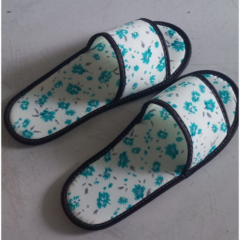 Sandal Hotel/Sandal lantai busa 8ml motif kembang