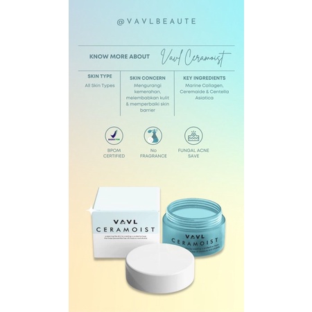 VAVL Ceramoist Moisturizer Gel 20gr