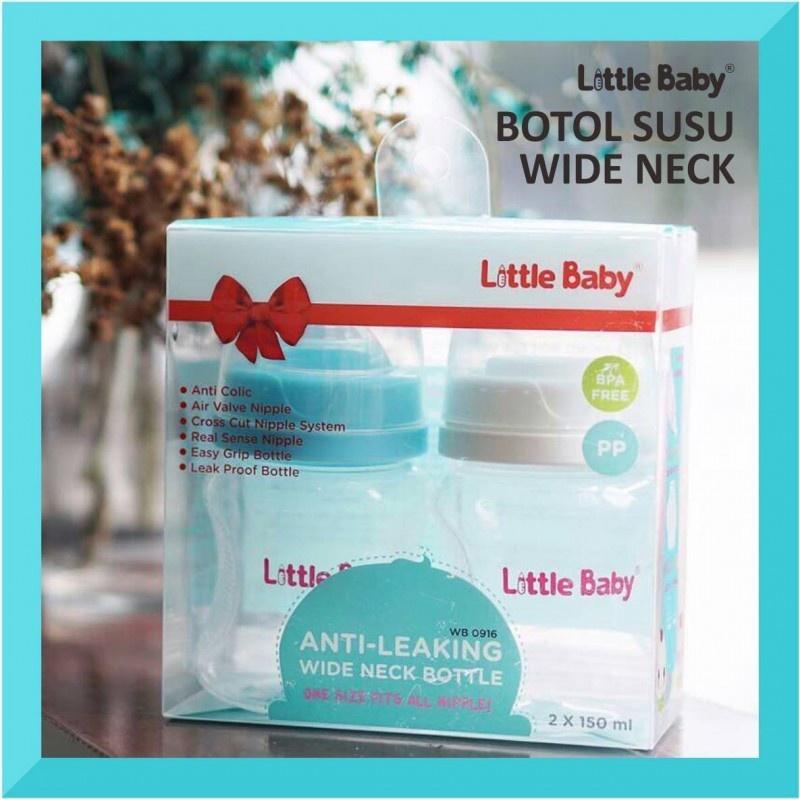 Botol Susu Bayi Little Baby Wide Neck 0916 150ml Isi 2pcs
