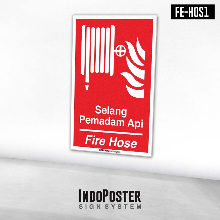 

Stiker Safety Sign Rambu K3 Iso Selang Pemadam Api Fire Hose