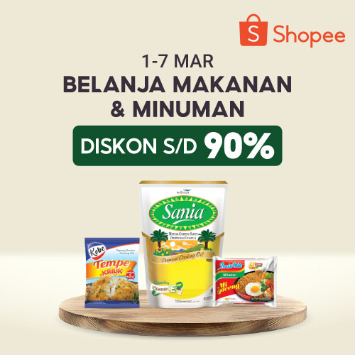 Belanja Makanan & Minuman Diskon S/d 90% | 1-7 Mar