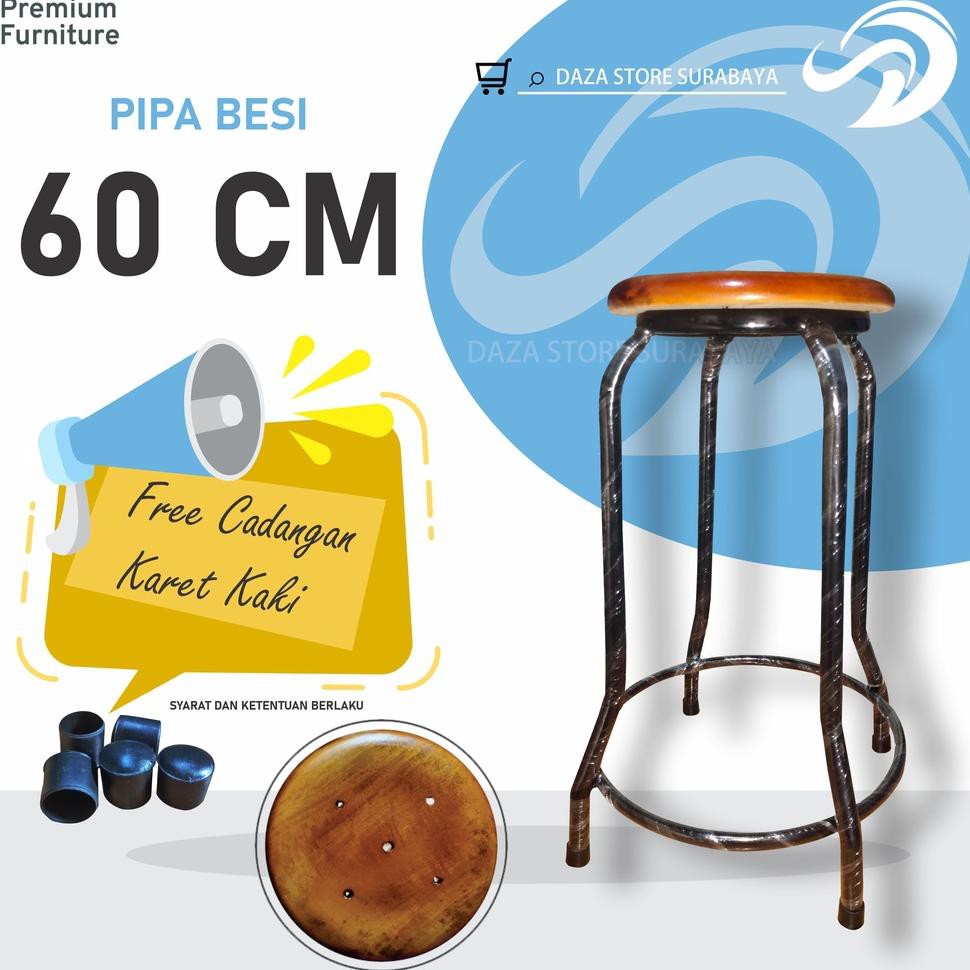 Kualitas Bagus KURSI BAKSO 60 CM / BANGKU CAFE / KURSI BESI / KURSI KAYU / KURSI KONTER / KURSI