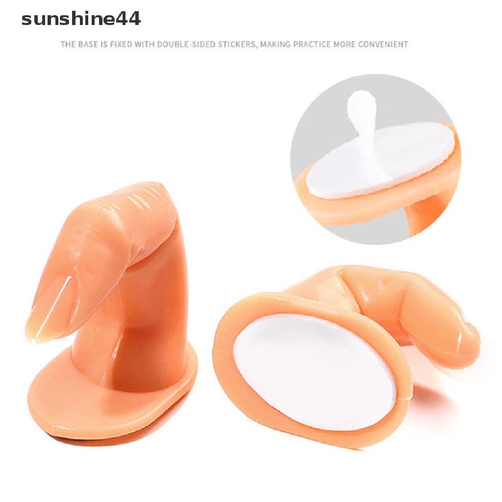 Sunshine 2pcs Model Jari Palsu Bahan Akrilik Untuk Latihan Nail Art