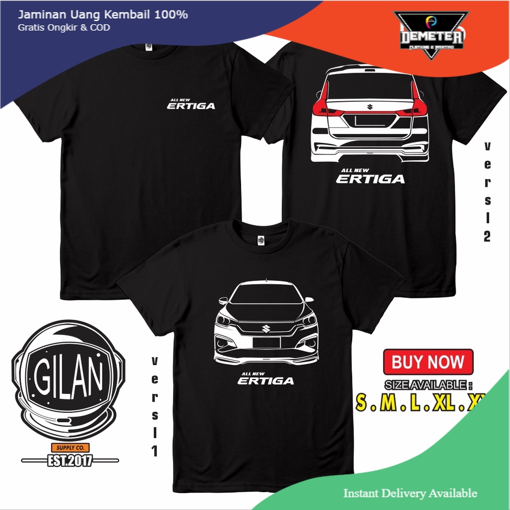 Kaos Baju Mobil SUZUKI ALL NEW ERTIGA Kaos Otomotif - Demeter.Cloth