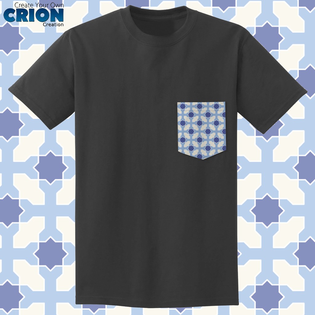 Crion Casual Tees Arabic Motives with Pocket - Kaos dengan Kantong