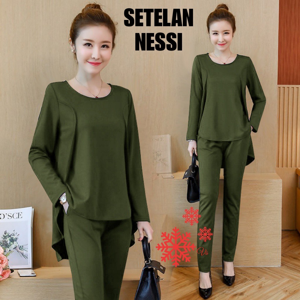 COD ✔ SET NESSI / SETELAN WANITA / PAKAIAN WANITA / FASHION KEKINIAN