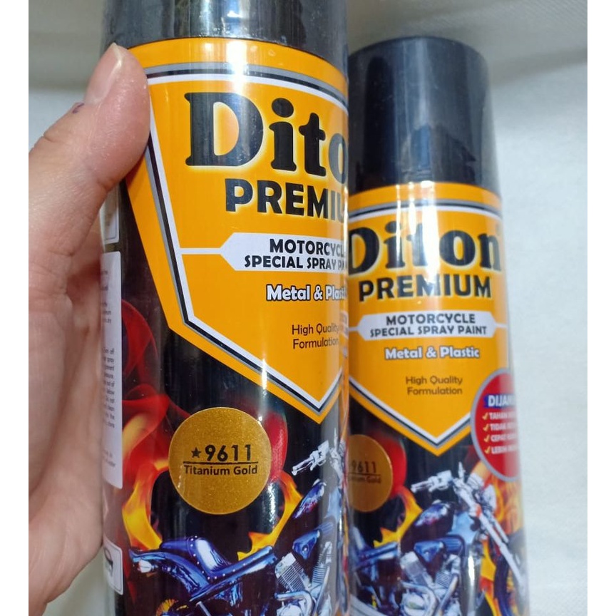 Pilok Pilox DITON Premium 9611* Titanium Gold / Emas - Velg Colours  (400cc / 400ml)