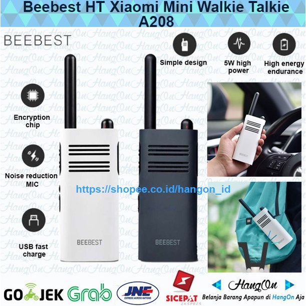 BEEBEST HT Mini Walkie Talkie Premium Design Handy UHF VHF Xiaomi A208