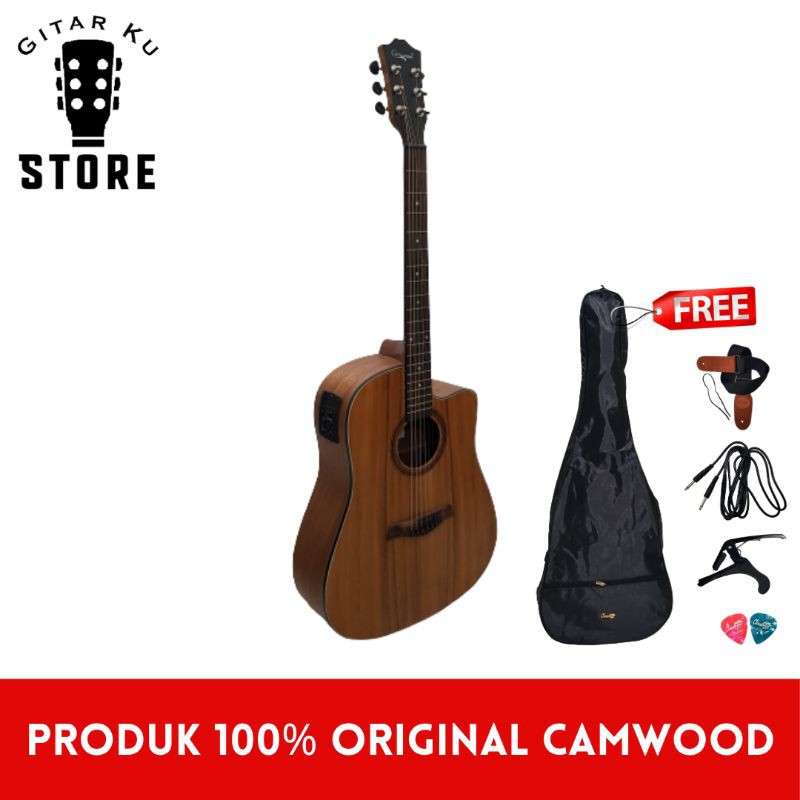 Gitar Akustik Elektrik Tuner Jumbo Camwood IWC-243NSK IWC 243NSK Original