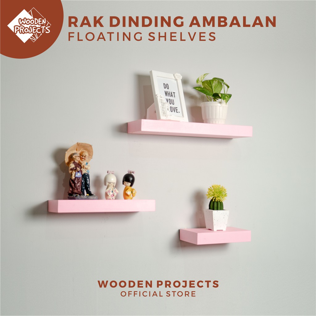 Wooden Projects Rak Dinding Ambalan Rak Dekorasi Wall 