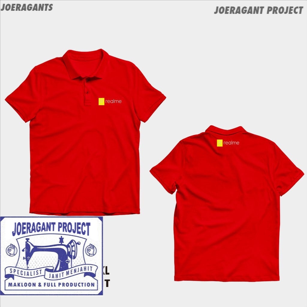 polo shirt realme / baju kerah realme smartphone  joeragants