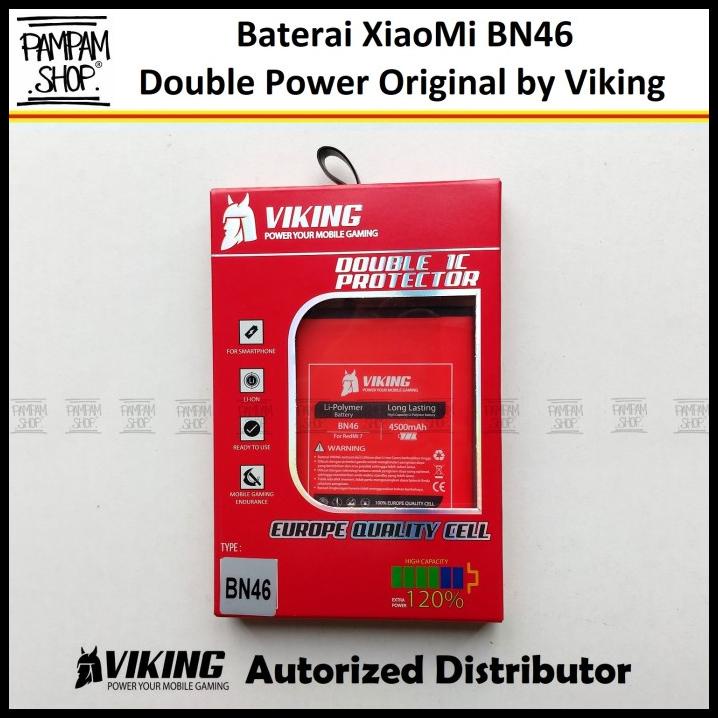 Baterai Viking Double Power Original Xiaomi Bn46 Redmi 7 Note 8 Batre