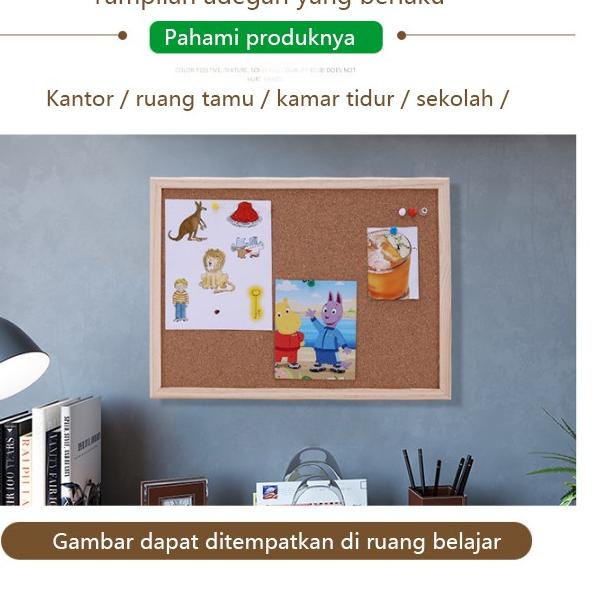 

#Terbagus Message board Background Boardsend sticker cork message board Decorative Board With Frame Cork Board ✪BIG ⚡ALE✪