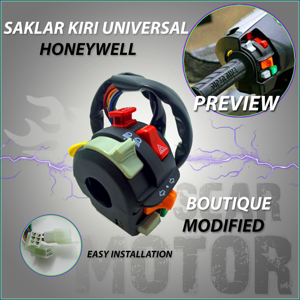 SAKLAR KIRI HONEYWELL SAKLAR MOTOR UNIVERSAL MATIC BEBEK HONDA YAMAHA motor