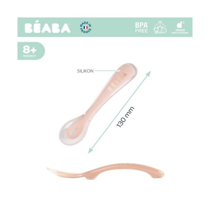 Beaba Baby 2Nd Age Silicone Spoon - Sendok makan Bayi