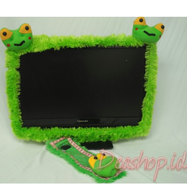 [DEASHOP] [SMART LIVING DECORATION] SARUNG TV LCD LED  BANDO TV + REMOTE UKURAN 14 - 43 INCH