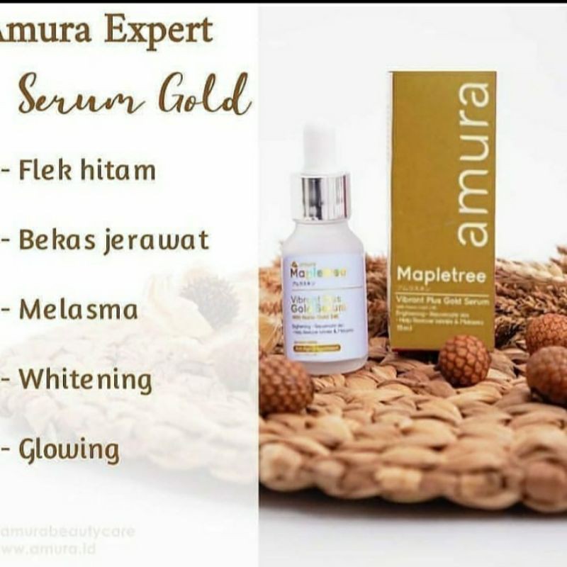 AMURA EXPERT SERUM GOLD 100% ORIGINAL (KEMASAN BARU) BPOM UNTUK FLEK HITAM &MELASMA