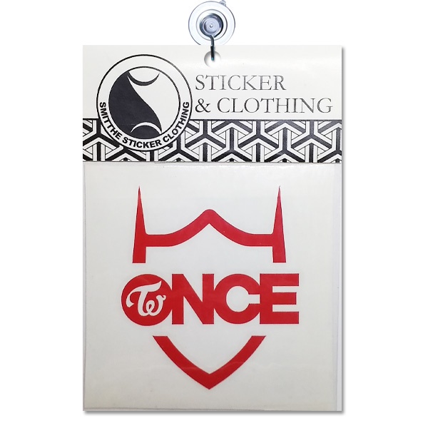 Stiker Once Twice shield Logo Cutting Sticker Decal Waterproof