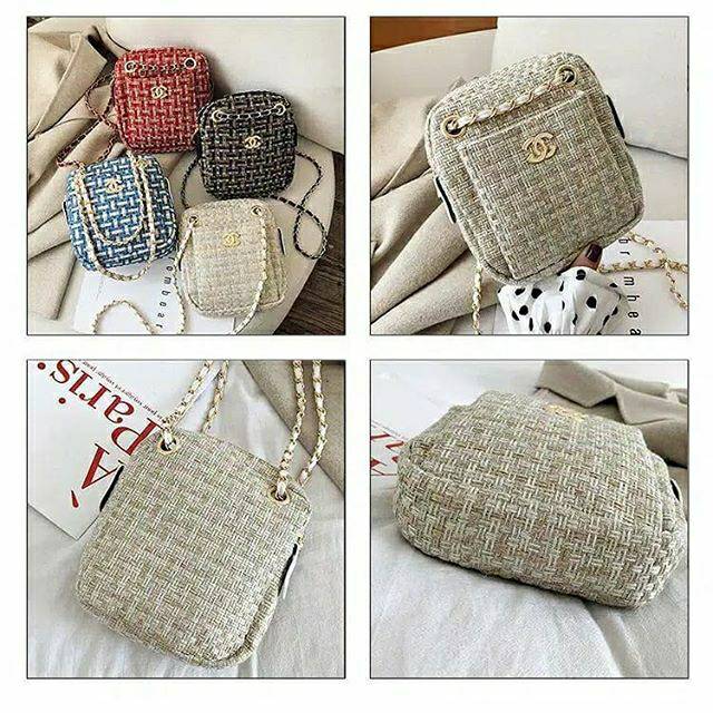 Tas import chanel anyam