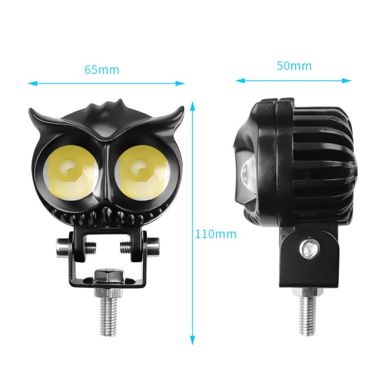 Lampu Sorot Tembak Laser Gun Mini LED D2 Owl Motor Mobil 20Watt 2 Warna Putih Kuning 20W 20 Watt Lasergun